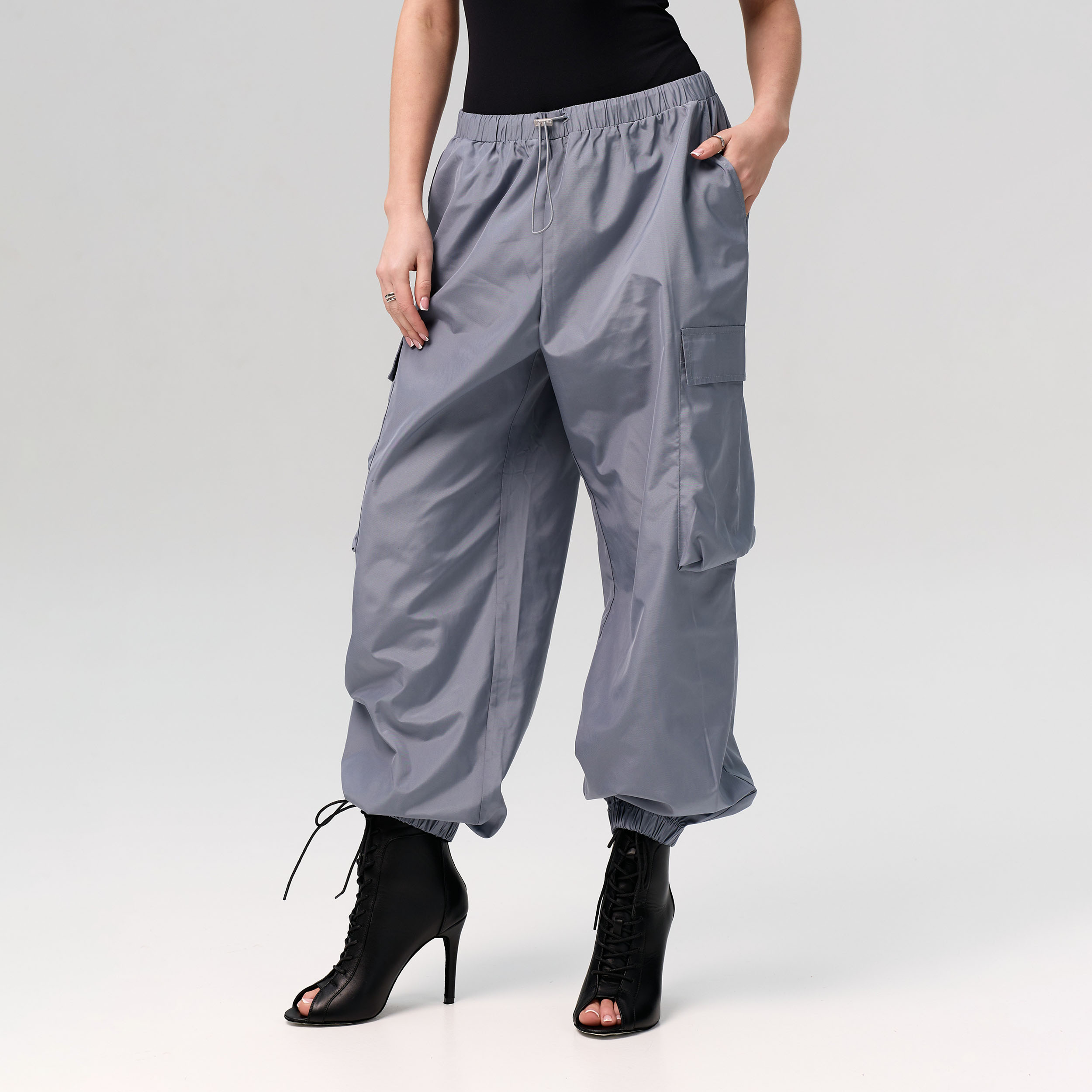Grey Cargo Pants