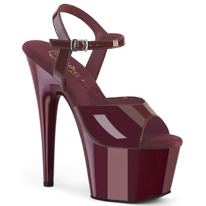 Pleaser Adore-709 – Burgundy Patent Sandals (heel 17.8 cm)