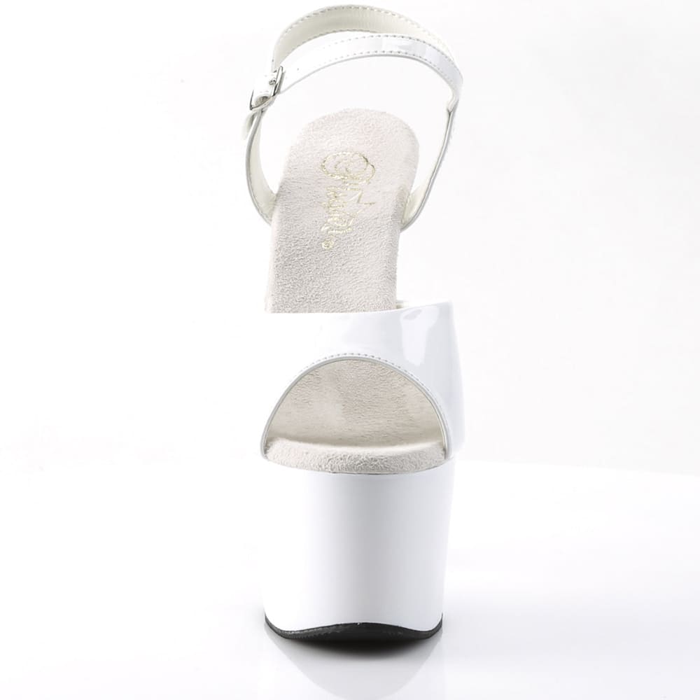 Pleaser Adore-709 - White patent sandals (18 cm heel) - 2