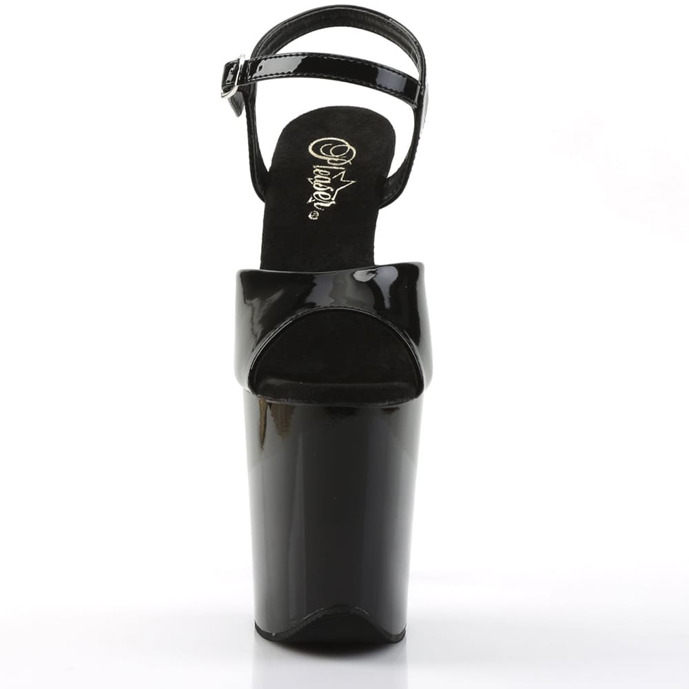 Pleaser Flamingo-809 – Black High-Platform Sandals (20.3 cm Heel) - 2